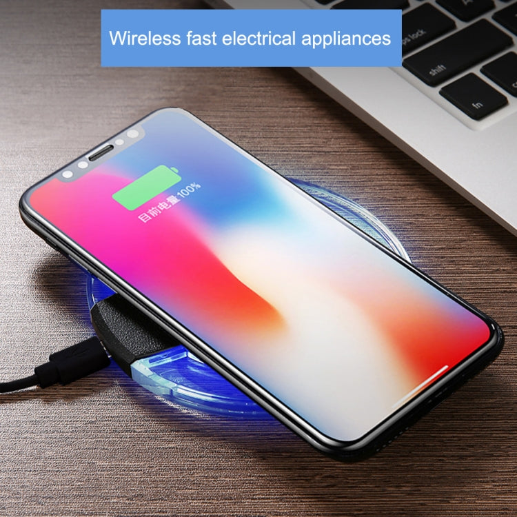 15W Safety Wireless and Limitless QI-standard Wireless Charger Fast Charging Charger with Micro USB Cable(White) - Wireless Charger Receiver by buy2fix | Online Shopping UK | buy2fix