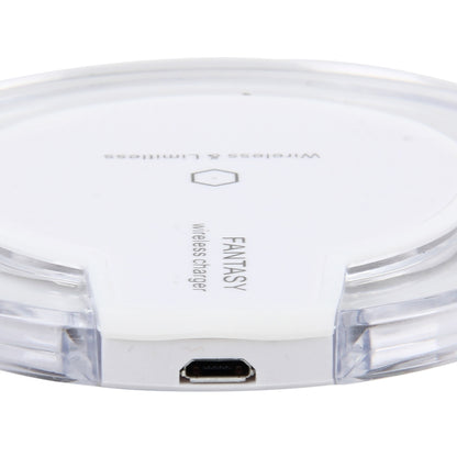 15W Safety Wireless and Limitless QI-standard Wireless Charger Fast Charging Charger with Micro USB Cable(White) - Wireless Charger Receiver by buy2fix | Online Shopping UK | buy2fix