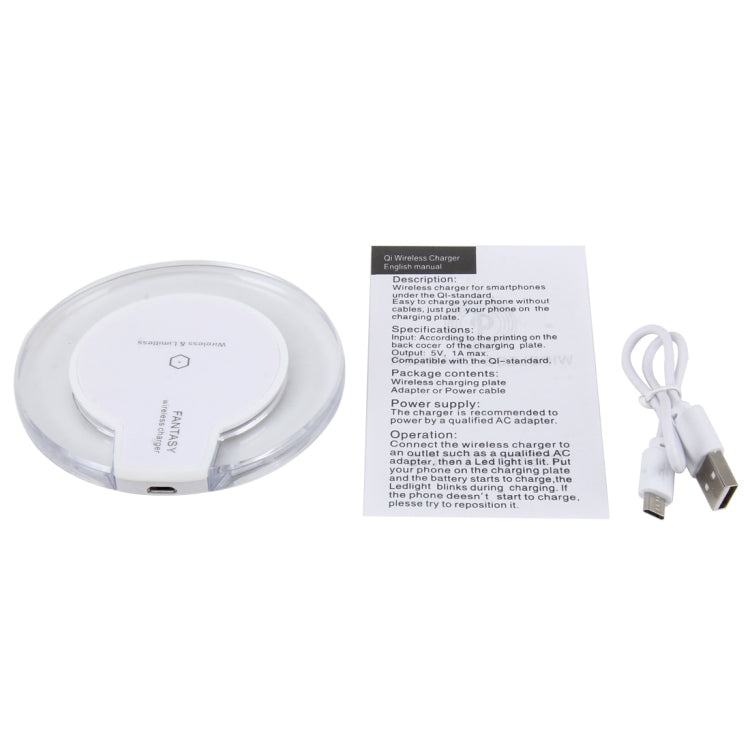 15W Safety Wireless and Limitless QI-standard Wireless Charger Fast Charging Charger with Micro USB Cable(White) - Wireless Charger Receiver by buy2fix | Online Shopping UK | buy2fix