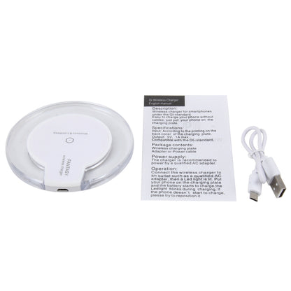 15W Safety Wireless and Limitless QI-standard Wireless Charger Fast Charging Charger with Micro USB Cable(White) - Wireless Charger Receiver by buy2fix | Online Shopping UK | buy2fix