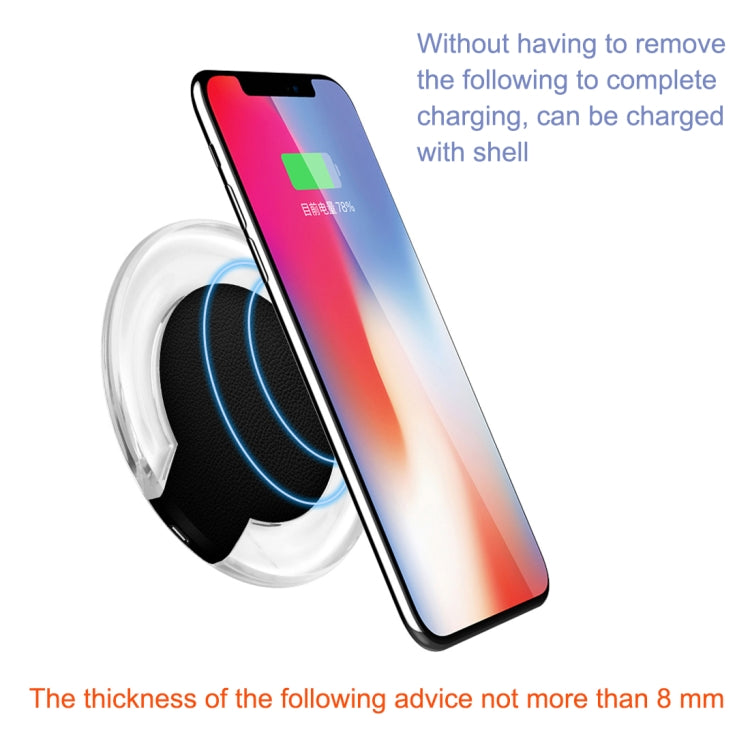 15W Safety Wireless and Limitless QI-standard Wireless Charger Fast Charging Charger with Micro USB Cable(White) - Wireless Charger Receiver by buy2fix | Online Shopping UK | buy2fix