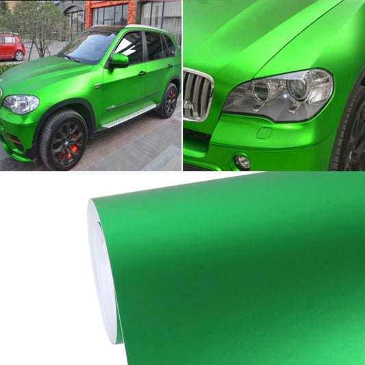 8m * 0.5m Ice Blue Metallic Matte Icy Ice Car Decal Wrap Auto Wrapping Vehicle Sticker Motorcycle Sheet Tint Vinyl Air Bubble Sticker(Green) by buy2fix