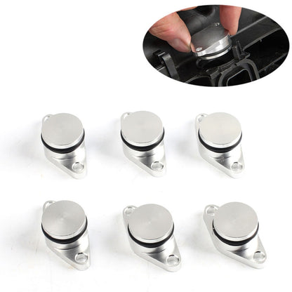 6 PCS 22mm Swirl Flap Flaps Delete Removal Blanks Plugs for BMW M57 (6-cylinder)(Silver) by buy2fix