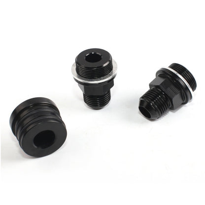 M28~10AN Black Engine Rear Block Breather Fitting Adapter for Honda Oil Catch Can B16 B18C - Engine Fittings by buy2fix | Online Shopping UK | buy2fix