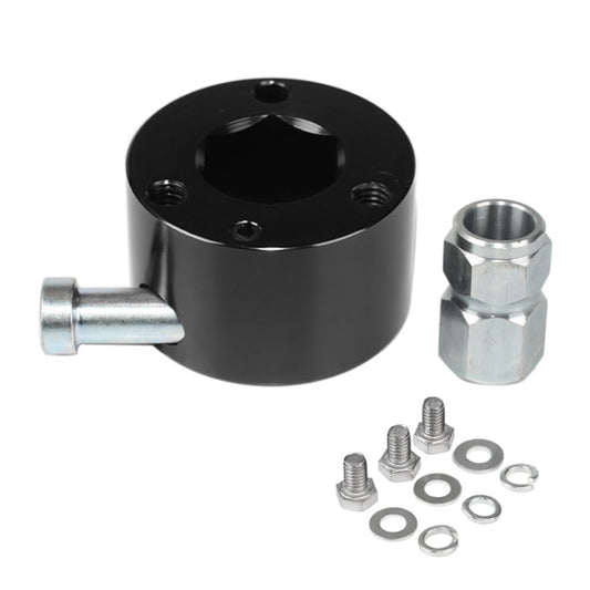Universal Aluminum Car Steering Wheel Quick Release Disconnect Hub 3/4 inch Shaft Size(Black) - Other Tools by buy2fix | Online Shopping UK | buy2fix