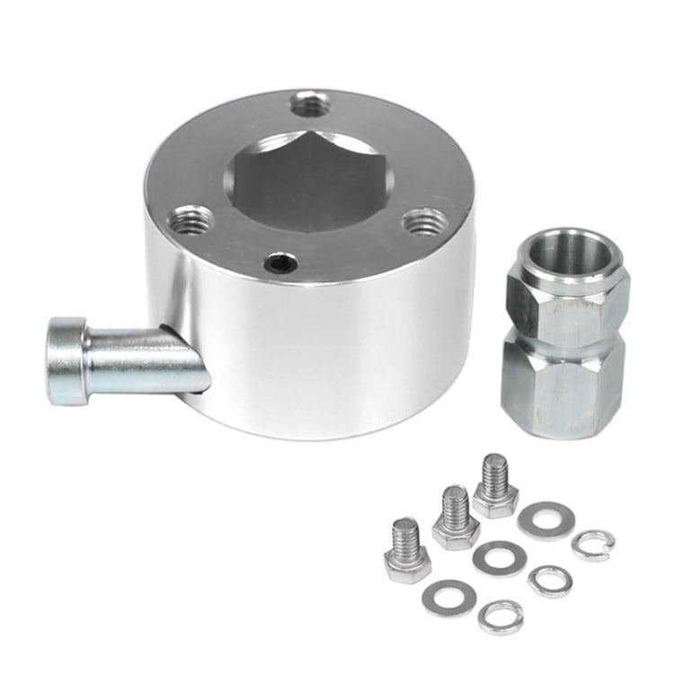 Universal Aluminum Car Steering Wheel Quick Release Disconnect Hub 3/4 inch Shaft Size(Silver) by buy2fix