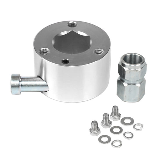 Universal Aluminum Car Steering Wheel Quick Release Disconnect Hub 3/4 inch Shaft Size(Silver)