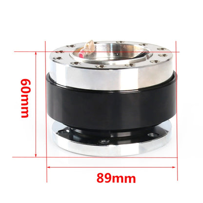 Universal 60mm Car Steering Wheel Quick Release HUB Racing Adapter Snap Off Boss Kit(Silver) by buy2fix