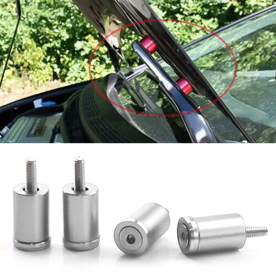Colonne d'isolation modifiée pour voiture, 4 pièces, couvercle de moteur, vis bloquée, joint de Ventilation de Turbine, rondelle à vis (argent)
