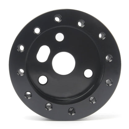 Car Hub for 6-Hole to 3-Hole Steering Wheel Adapter Boss Kit Steering Wheel Spacer Bolts (Black) by buy2fix