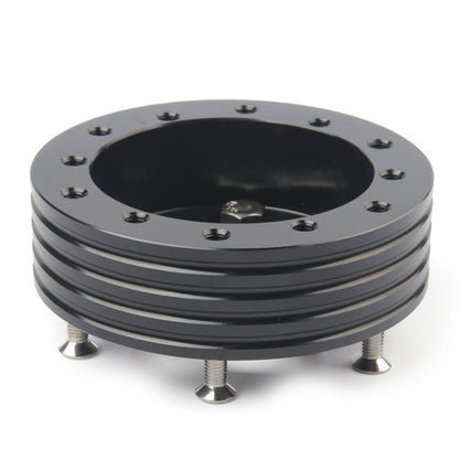 Car Hub for 6-Hole to 3-Hole Steering Wheel Adapter Boss Kit Steering Wheel Spacer Bolts (Black) by buy2fix