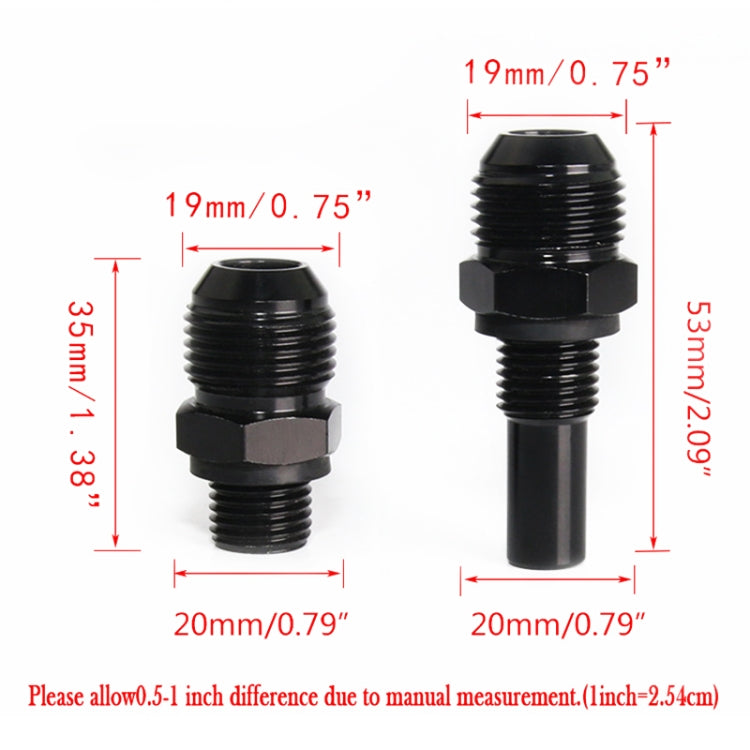 2 PCS Car Transmission Oil Cooler Adapters  AN8-1/4NPS Threaded Joints - Engine Repair Tools by buy2fix | Online Shopping UK | buy2fix