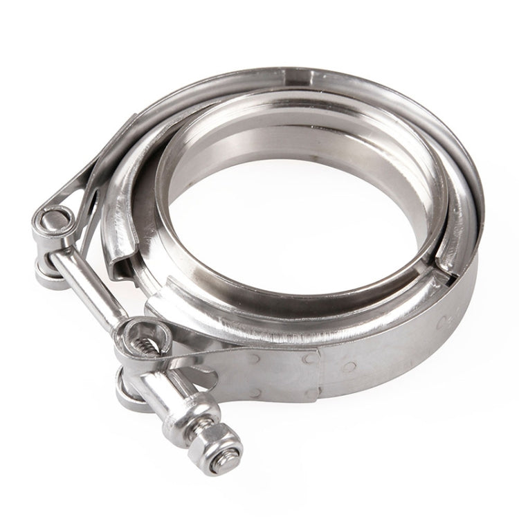 3 inch Car Turbo Exhaust Downpipe V-Band Clamp Stainless Steel 304 Flange Clamp - Booster Cable & Clip by buy2fix | Online Shopping UK | buy2fix