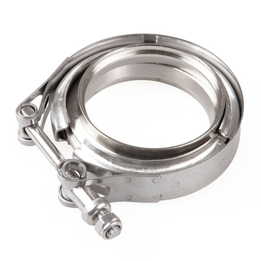 4 inch Car Turbo Exhaust Downpipe V-Band Clamp Stainless Steel 304 Flange Clamp - Booster Cable & Clip by buy2fix | Online Shopping UK | buy2fix
