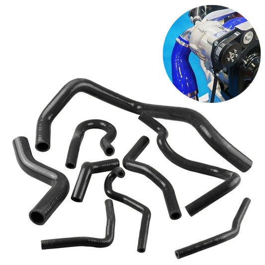 9 PCS Auto Silicone Radiator Hose Kit for Honda Civic D15 D16 EG EK 1992-2000(Black) - Engine Fittings by buy2fix | Online Shopping UK | buy2fix