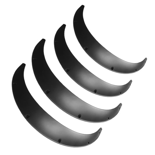 4 PCS Car Universal Fender Flares Wheel Eyebrow Black Not Painted Wheel Eyebrow by buy2fix
