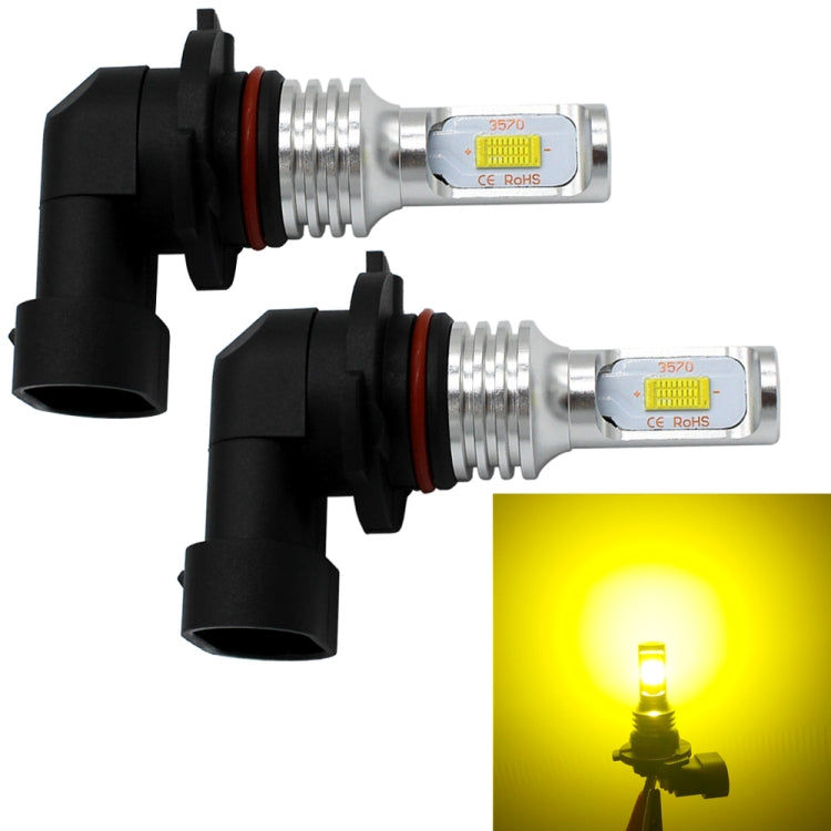 2 PCS 9006 HB4 72W 1000LM 6000-6500K Super Bright White Light Car Fog LED Bulbs, DC 12-24V(Yellow Light) - Fog / Driving Lights by buy2fix | Online Shopping UK | buy2fix