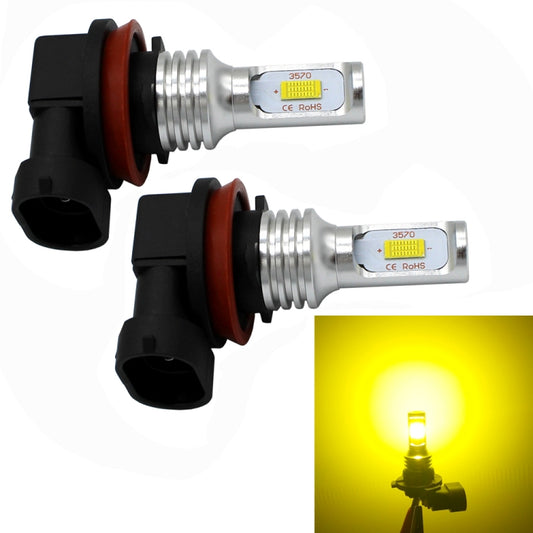 2 PCS H8/H11 72W 1000LM 6000-6500K Super Bright White Light Car Fog LED Bulbs, DC 12-24V(Yellow Light) - Fog / Driving Lights by buy2fix | Online Shopping UK | buy2fix