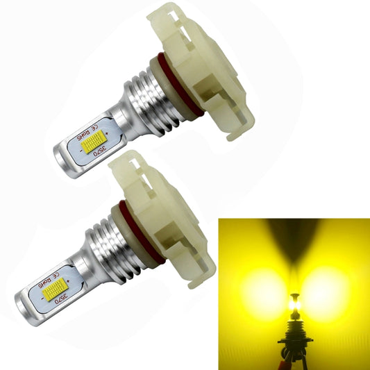 2 PCS H16(EU) 72W 1000LM 6000-6500K Super Bright White Light Car Fog LED Bulbs, DC 12-24V(Yellow Light) - Fog / Driving Lights by buy2fix | Online Shopping UK | buy2fix