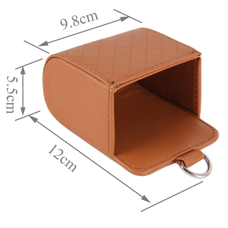 Car Air Vent Mobile Cellphone Pocket Bag Pouch Box Storage Organizer Carrying Case(Brown) by buy2fix