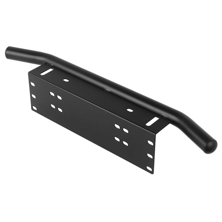 Universal License Plate Bumper Frame for Off-Road Jeep LED Work Light Bar Mounting Bracket with Front Bucket(Black) by buy2fix