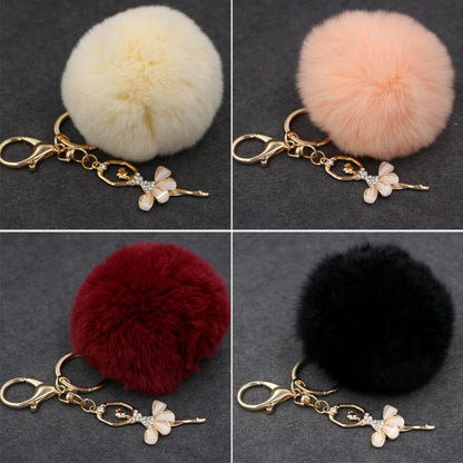 Ballet Golden Keychain Key Holder Key Chains Rings Holder Rex Rabbit Car Bag Pendant Fashion Bag Ornaments Pendant, Random Color Delivery by buy2fix