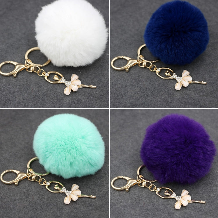 Ballet Golden Keychain Key Holder Key Chains Rings Holder Rex Rabbit Car Bag Pendant Fashion Bag Ornaments Pendant, Random Color Delivery by buy2fix