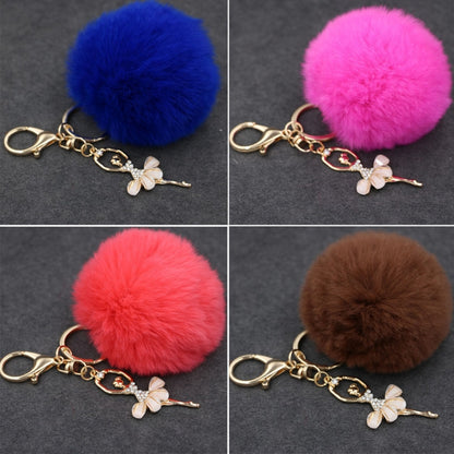 Ballet Golden Keychain Key Holder Key Chains Rings Holder Rex Rabbit Car Bag Pendant Fashion Bag Ornaments Pendant, Random Color Delivery by buy2fix