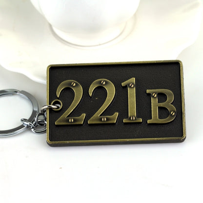 Detective Sherlock 221B Key Chain Car Key Ring Multi-functional Tool Key Holder Key Chains Rings Holder Pendant &#160;Auto Parts(Gold) - Key Rings by buy2fix | Online Shopping UK | buy2fix
