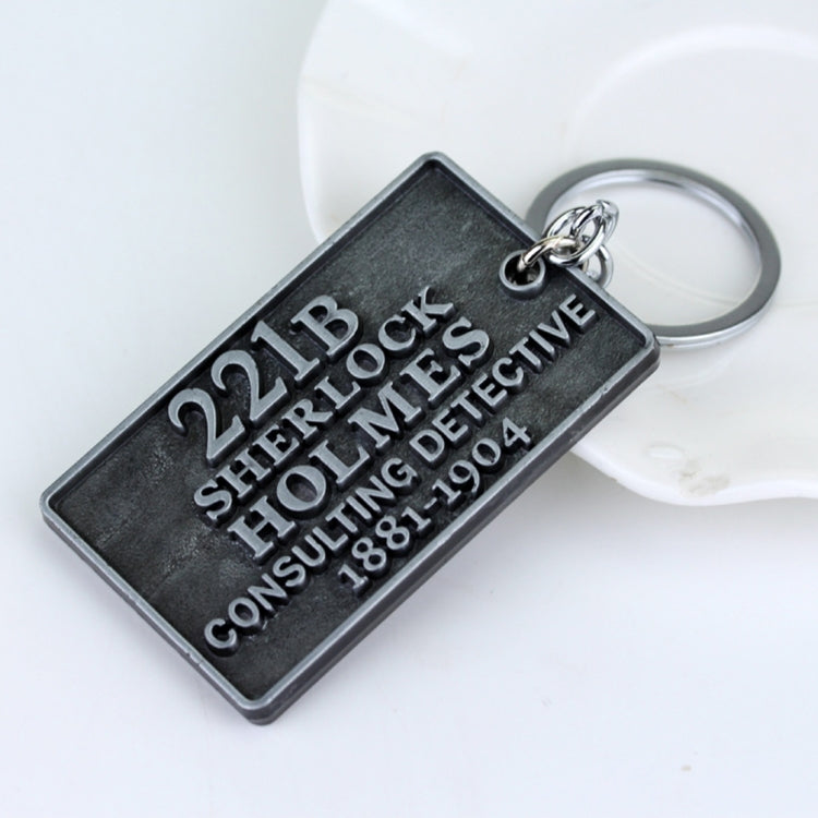 Detective Sherlock 221B Key Chain Car Key Ring Multi-functional Tool Key Holder Key Chains Rings Holder Pendant &#160;Auto Parts(Silver) - Key Rings by buy2fix | Online Shopping UK | buy2fix