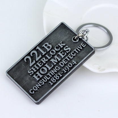 Detective Sherlock 221B Key Chain Car Key Ring Multi-functional Tool Key Holder Key Chains Rings Holder Pendant &#160;Auto Parts(Silver) - Key Rings by buy2fix | Online Shopping UK | buy2fix