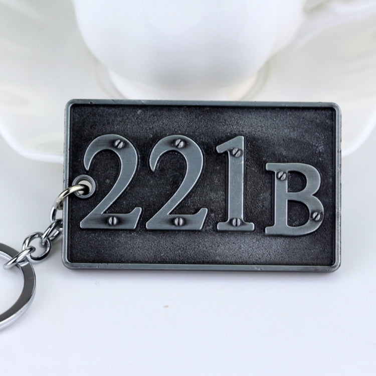 Detective Sherlock 221B Key Chain Car Key Ring Multi-functional Tool Key Holder Key Chains Rings Holder Pendant &#160;Auto Parts(Silver) - Key Rings by buy2fix | Online Shopping UK | buy2fix