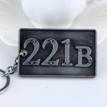 Detective Sherlock 221B Key Chain Car Key Ring Multi-functional Tool Key Holder Key Chains Rings Holder Pendant &#160;Auto Parts(Silver) - Key Rings by buy2fix | Online Shopping UK | buy2fix