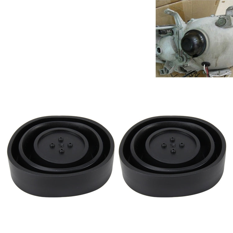 2 PCS Universal Car LED Headlight HID Xenon Lamp Silicone Dust Cover Seal Caps LED Headlight Seal Dust Seal Cover Dust Cover - Car Light Accessories by buy2fix | Online Shopping UK | buy2fix