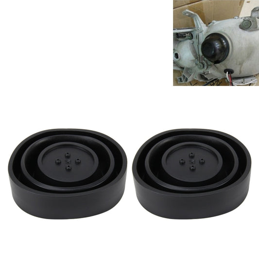 2 PCS Universal Car LED Headlight HID Xenon Lamp Silicone Dust Cover Seal Caps LED Headlight Seal Dust Seal Cover Dust Cover - Car Light Accessories by buy2fix | Online Shopping UK | buy2fix