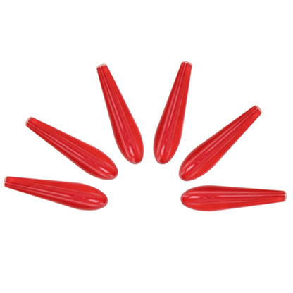 6 PCS Universal Resin Rear Spoiler Car Auto Rear Spoiler Exterior Rear Spoiler Kit Car Crash Strip Spoiler Routed Board Mute Rectifier Noise Reduction Spoiler(Red) by buy2fix