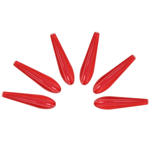 6 PCS Universal Resin Rear Spoiler Car Auto Rear Spoiler Exterior Rear Spoiler Kit Car Crash Strip Spoiler Routed Board Mute Rectifier Noise Reduction Spoiler(Red) - Decorative Sticker by buy2fix | Online Shopping UK | buy2fix