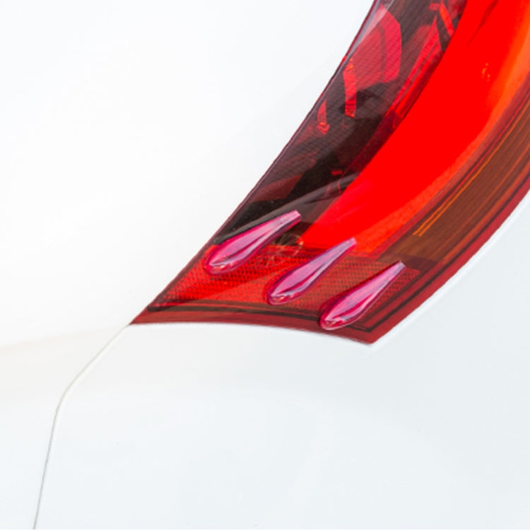 6 PCS Universal Resin Rear Spoiler Car Auto Rear Spoiler Exterior Rear Spoiler Kit Car Crash Strip Spoiler Routed Board Mute Rectifier Noise Reduction Spoiler(Red) by buy2fix