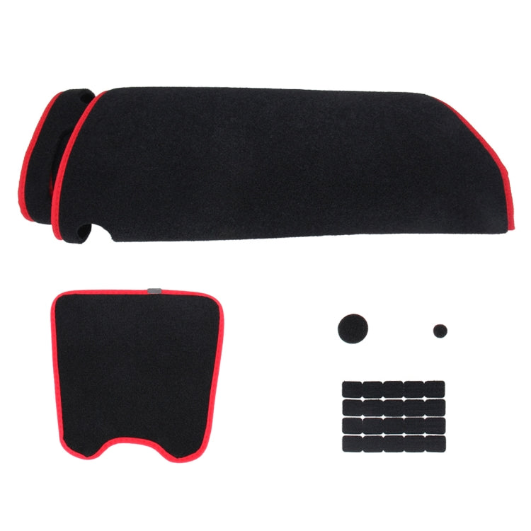 Left-hand Drive Car Light Instrument Panel Sunscreen Dark Mats Cover for Venucia B50 / R50(Red) by buy2fix