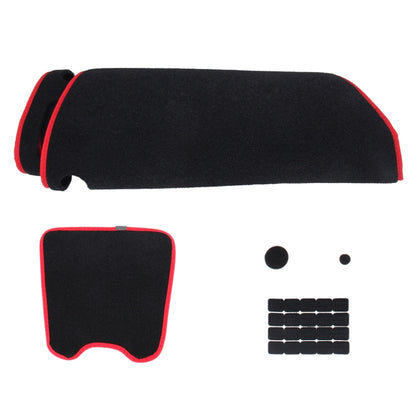 Left-hand Drive Car Light Instrument Panel Sunscreen Dark Mats Cover for Venucia B50 / R50(Red) by buy2fix