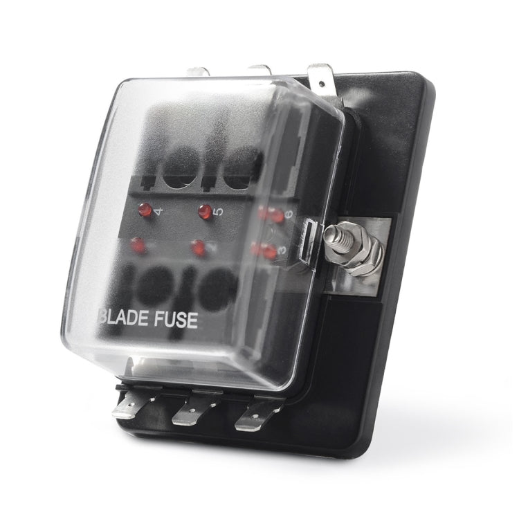 Universal 6 Way Fuse Box Block Fuse Holder Box Car Vehicle Circuit Automotive Blade Tool 6 Way Fuse Block, DC 10V-32V - Fuse by buy2fix | Online Shopping UK | buy2fix