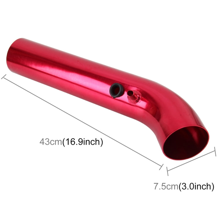Universal Air Intakes Short Cold Racing Aluminium Air Intake Pipe Hose with Cone Filter Kit System(Red) by buy2fix