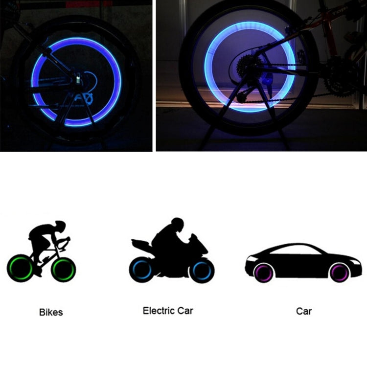 2 PCS Wheel Tyre Lamp With Battery for Car / Motorbike / Bike(Blue Light) by buy2fix