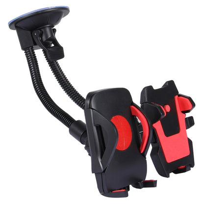 Suction Cup Couple Car Mount Holder Stand Suction Bracket with Adjustable Goose Neck for GPS & PDA & MP4, For iPhone, Samsung, Huawei, Xiaomi, HTC and Other Smartphones(Red) by buy2fix