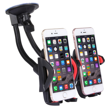 Suction Cup Couple Car Mount Holder Stand Suction Bracket with Adjustable Goose Neck for GPS & PDA & MP4, For iPhone, Samsung, Huawei, Xiaomi, HTC and Other Smartphones(Red) by buy2fix