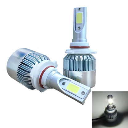 2pcs 9005 18W 1800LM 6000K Waterproof IP68 Car Auto LED Headlight with 2 COB LED Lamps, DC 9-36V(White Light) - LED Headlamps by buy2fix | Online Shopping UK | buy2fix