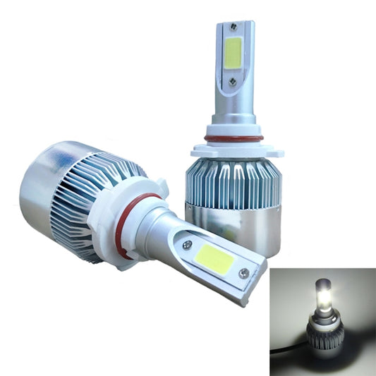 2pcs 9005 18W 1800LM 6000K Waterproof IP68 Car Auto LED Headlight with 2 COB LED Lamps, DC 9-36V(White Light) - LED Headlamps by buy2fix | Online Shopping UK | buy2fix