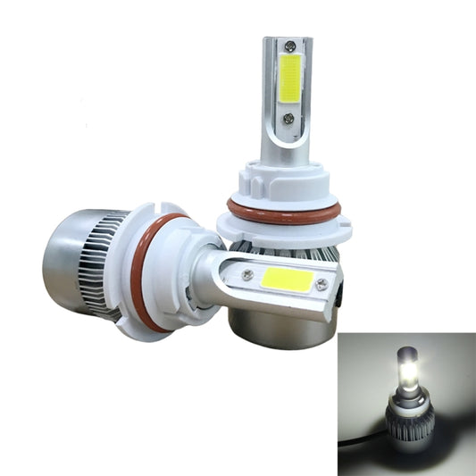 2pcs 9007 18W 1800LM 6000K Waterproof IP68 Car Auto LED Headlight with 2 COB LED Lamps, DC 9-36V(White Light) - LED Headlamps by buy2fix | Online Shopping UK | buy2fix