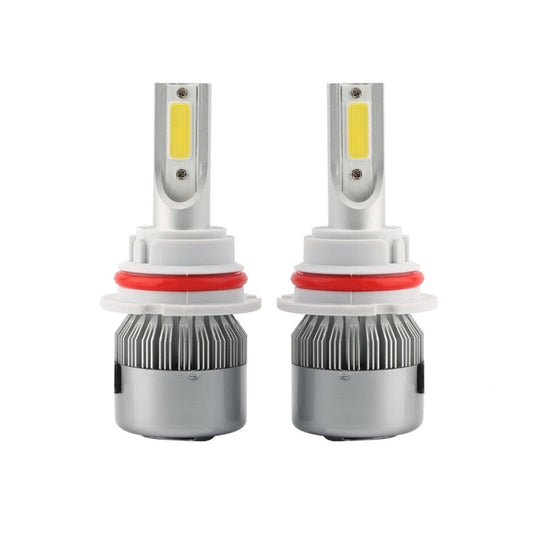 2pcs 9007 18W 1800LM 6000K Waterproof IP68 Car Auto LED Headlight with 2 COB LED Lamps, DC 9-36V(White Light) - LED Headlamps by buy2fix | Online Shopping UK | buy2fix