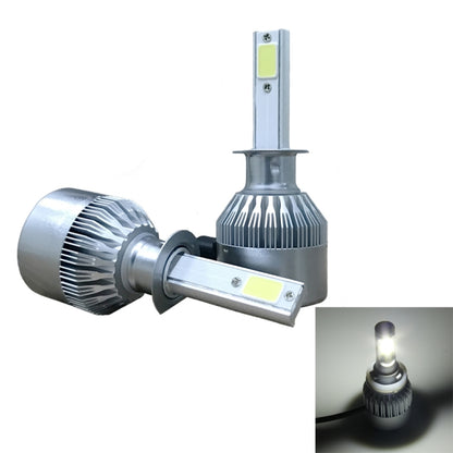 2pcs H1 18W 1800LM 6000K Waterproof IP68 Car Auto LED Headlight with 2 COB LED Lamps, DC 9-36V(White Light) - LED Headlamps by buy2fix | Online Shopping UK | buy2fix